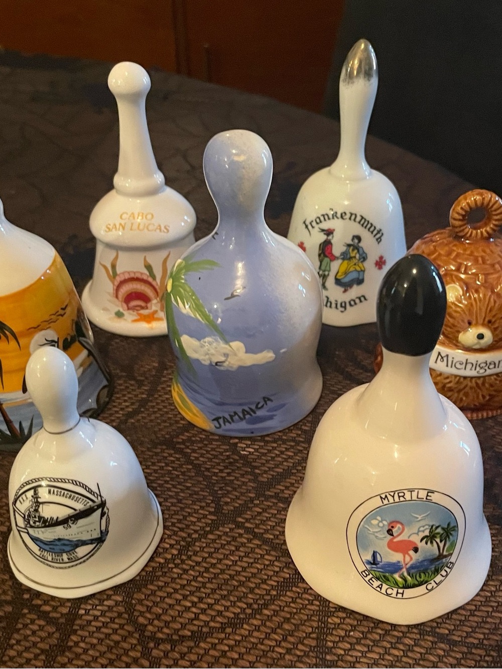 Bundle of White Ceramic Souvenir Bells